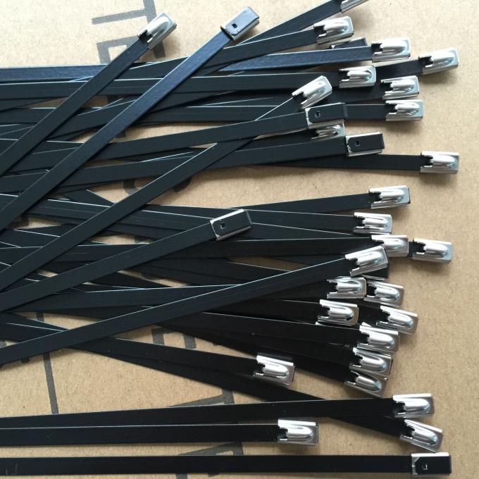 Cintas plásticas pretas UV do metal, laços de aço inoxidável para unir fios eletrônicos