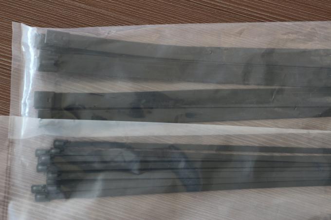 Laços pretos do fecho de correr da segurança grandes, cintas plásticas reusáveis resistentes antiferrugem