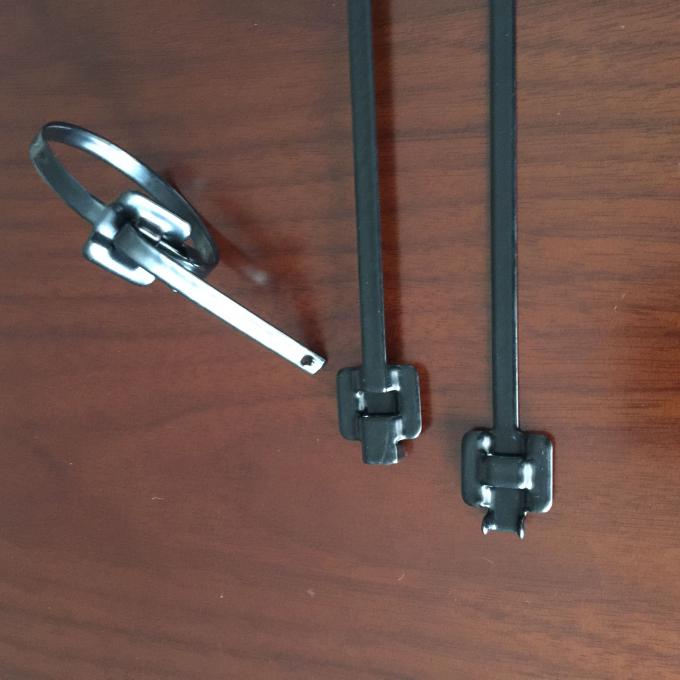 Laços revestidos das cintas plásticas SS316 de aço inoxidável, reusáveis de nylon do fecho de correr do metal